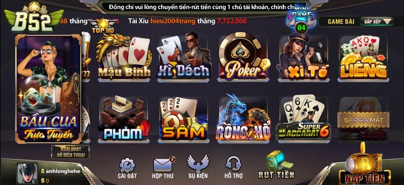 Hướng dẫn cách tham gia liêng đơn giản tại B52